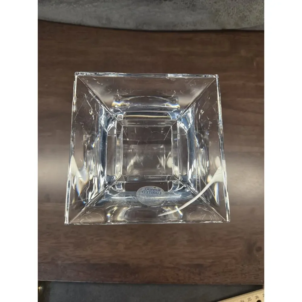 Royal Limited 24% Lead Crystal Pillar Candle Holder 6
